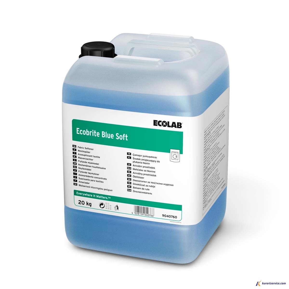 Ecolab Ecobrite Blue Soft жидкий кондиционер-ополаскиватель для белья 20кг